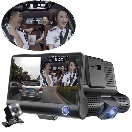 Реєстратор із 3 камерами Авто DVR WDR Full HD 1080P, фото 2