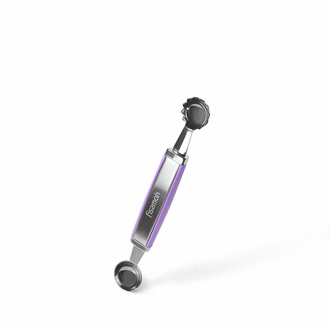 Фігурна ложка для овочів та фруктів 20см двостороння з лезом з нержавіючої сталі Fissman, фото 1