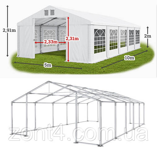 Шатер 5х10 метров под кафе и бар, палатка с мощным каркасом, намет ...