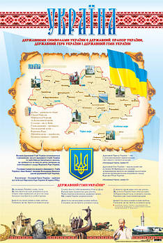 Плакат А2 Державні символи України, № 177