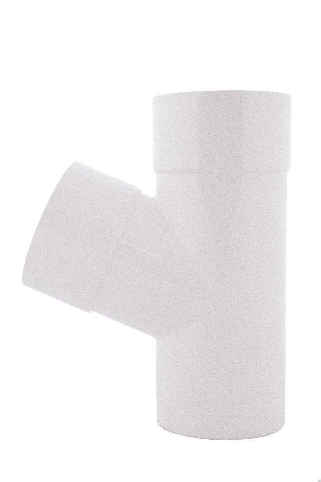 Трійник Profil 100/75/90 90 білий