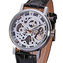 Winner Чоловічий годиник скелетон Winner 8012С Black-Silver-Gold, фото 2
