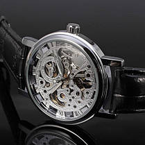 Winner Чоловічий годиник скелетон Winner 8012С Black-Silver-Gold, фото 5