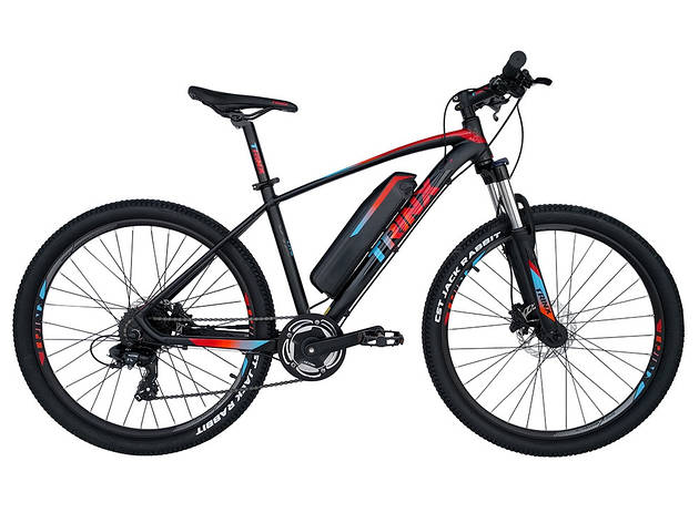 Велосипед TRINX X1E 26"x17" Matt Black-Red-Blue, фото 1