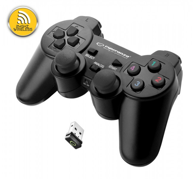 Безпровідний геймпад Esperanza Gladiator PC/PS3 Black (EGG108K)