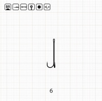 Двійник Scorpion EX LONG SHANK DOUBLE / 6 BR (100 шт. уп.)