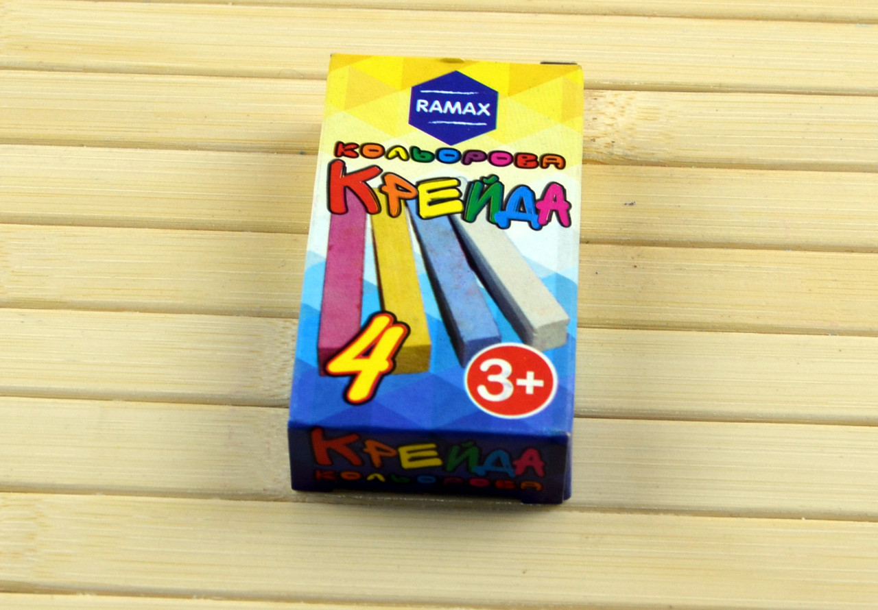 Крейда кольорова 4 кол. квадратна "RAMAX" КК-1404 KNZ