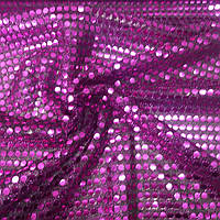 Пайеточная тканина копійка фіолетова, 100 см