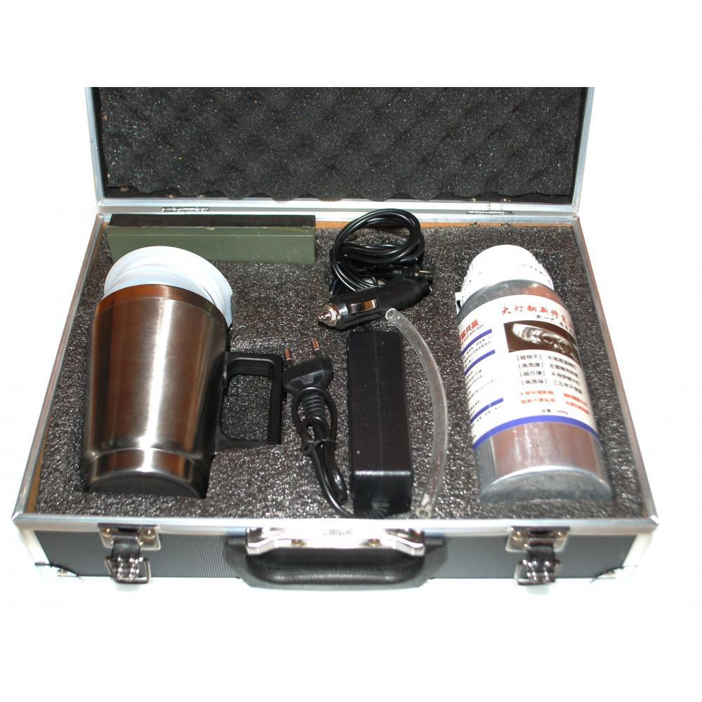 Набір для безконтактної полірування фар (чайник, рідина, маска)