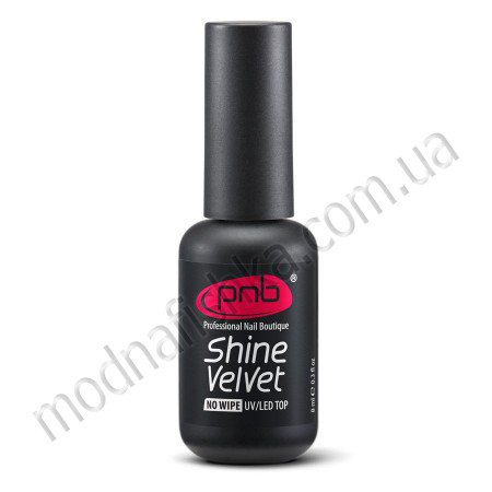Матовий оксамитовий топ із шимером без липкого шару PNB, 8 мл Shine Velvet