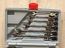Рожково - накидні ключі з тріскачкою на кардане - 12 шт LEX 1578, фото 2