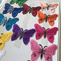 Термоаплікація — кольоровий метелик, висота 5,5 см