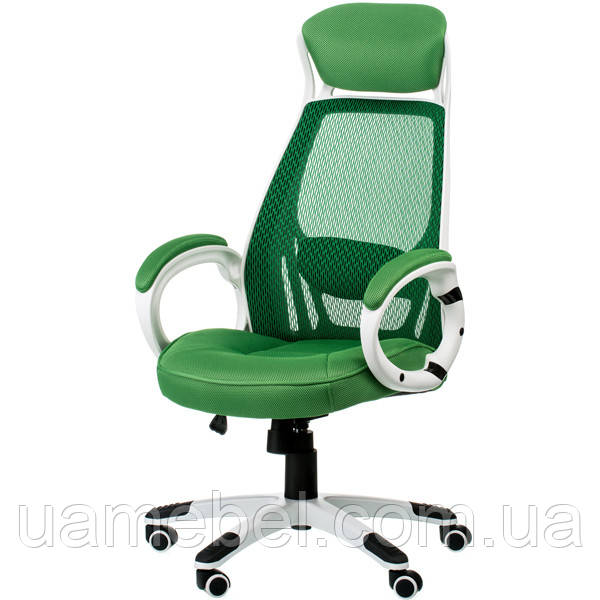 Крісло для керівника Briz green/white E0871