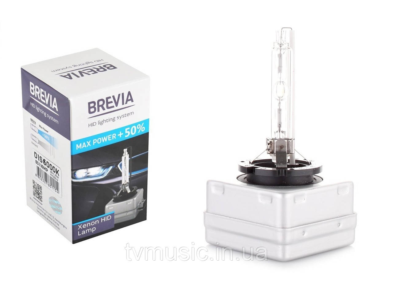 Ксенонова лампа BREVIA Max Power +50% D1S 85 V 35 W 6000 K