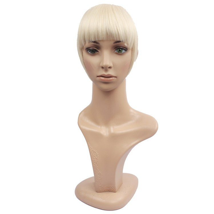 Накладна челка з натурального волосся. Колір #60 Холодний блонд, фото 1