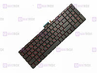 Оригинальная клавиатура для ноутбука HP Omen 15-ax, Pavilion 15-ab series, black, ru, красная подсветка