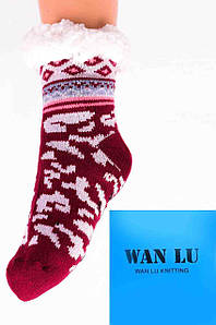 Дитячі теплі домашні шкарпетки з гальмами WanLu HD2455-6-6. Розмір 32-36