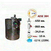 Медогонка 3-х. рамочная поворотная нержавеющая сталь AISI 304 с эл. приводом 220