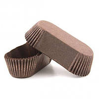 Тарталетка прямокутна для еклерів, тістечка коричнева 100х35х30 Р10 50 шт.