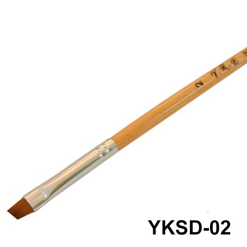 Пензель для гелю скошена YKSD-02 (дерев'яна)