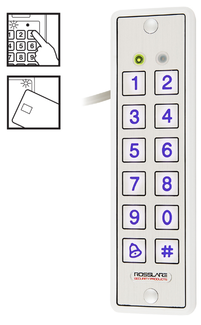 Контролер ROSSLARE AYC-E65BW автономний підвищеної безпеки зовнішній код + картка (Ізраїль), фото 1