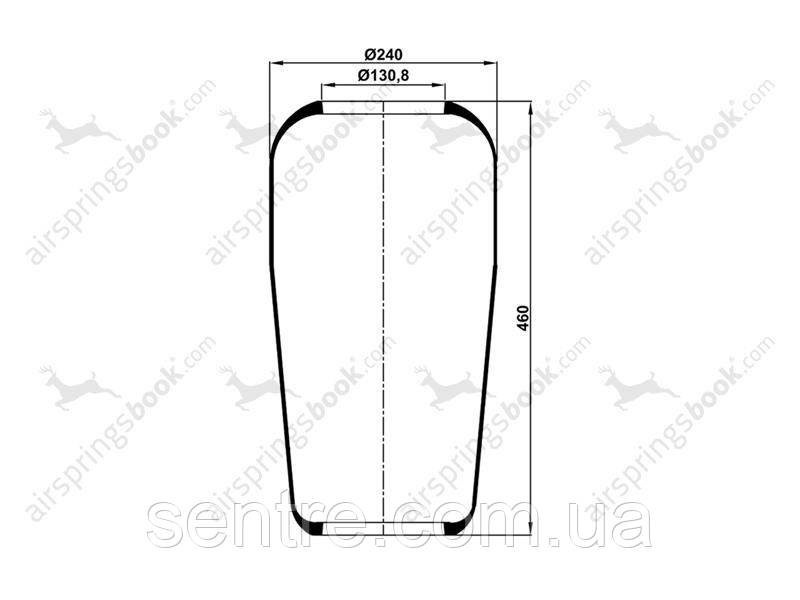 ПНЕВМОПОДУШКАХ (ПАНЧІХ) 3720 VOLVO F/FH12 1590136, 1629193 Airtech