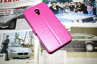 Шкіряний чохол-книжка для Meizu M1 Note рожевий, фото 2