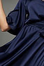 Синє вечірнє плаття шовкове жіноче максі, фото 6