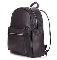Женский кожаный рюкзак Poolparty XS (черный)