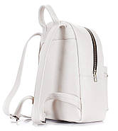 Жіночий шкіряний рюкзак Poolparty XS (білий), фото 3