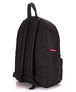 Жіночий стьобаний болоновий рюкзак The One (чорний), фото 3