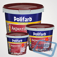 Акрилтикс Полифарб 14кг. интерьерная матовая краска для стен и потолков (Polifarb)