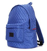 Женский стеганый болоньевый рюкзак The One (синий)