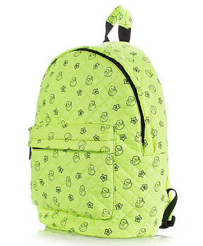 Жіночий стьобаний болоновий рюкзак з качечками The One Ducks