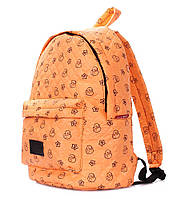 Женский стеганый болоньевый рюкзак с уточками The One Ducks (оранжевый)