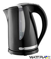 ⭐ Електрочайник (1,7 л) пластиковий (чорний) Grunhelm EKP-1943B (чайник електричний)