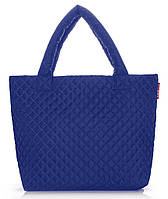 Дутая стеганая женская сумка Poolparty (синяя)