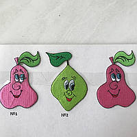 Термоаплікація — груша та яблучко, ширина 5 см