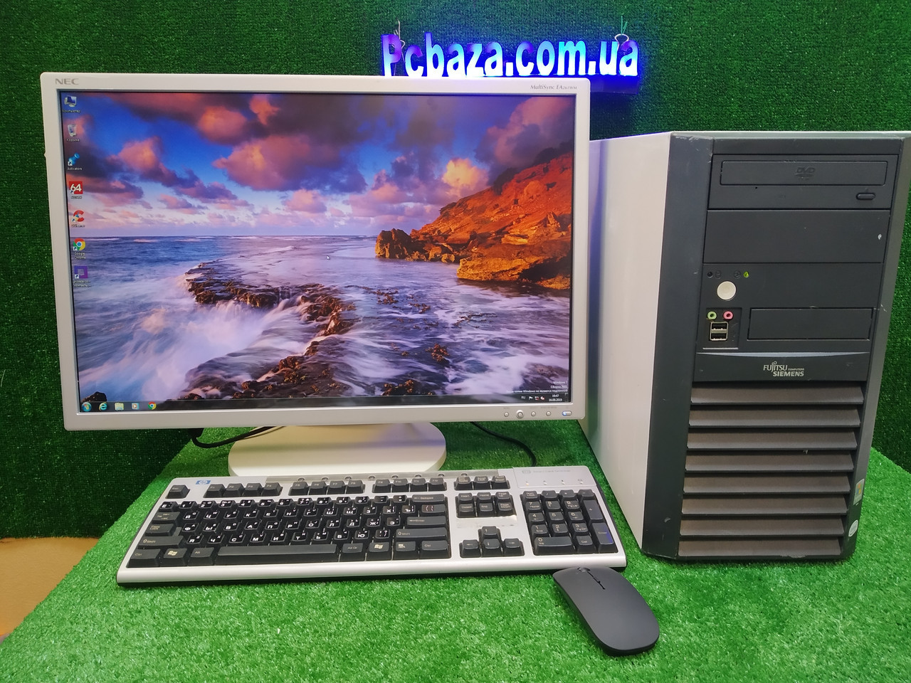 Компьютер в сборе Fujitsu, 2 ядра, 2 ГБ ОЗУ, 320 Гб HDD + шикарный 26" монитор, Полностью настроен!