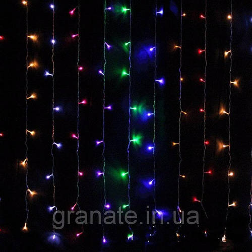 Гирлянда Штора 2*2 м, разноцветная 400 LED (ID#1076993190), цена: 547 ...