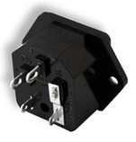 Штекер мережевий AS-07 (C14) з тримачем запобіжника, фото 2