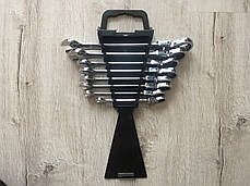 ✔️ Набір рожково-накидних ключів з тріскачкою на кардане Euro craft - 8 шт, фото 2