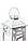 Ліхтар свічковий настільний ДРЕВОДЕЛЯ "Ретро міні" 54х17х17см Біла патина (010401), фото 4