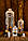 Ліхтар свічковий настольний ДРЕВОДЕЛЯ "Ретро міні" 33х17х17см Біла патина (010501), фото 5