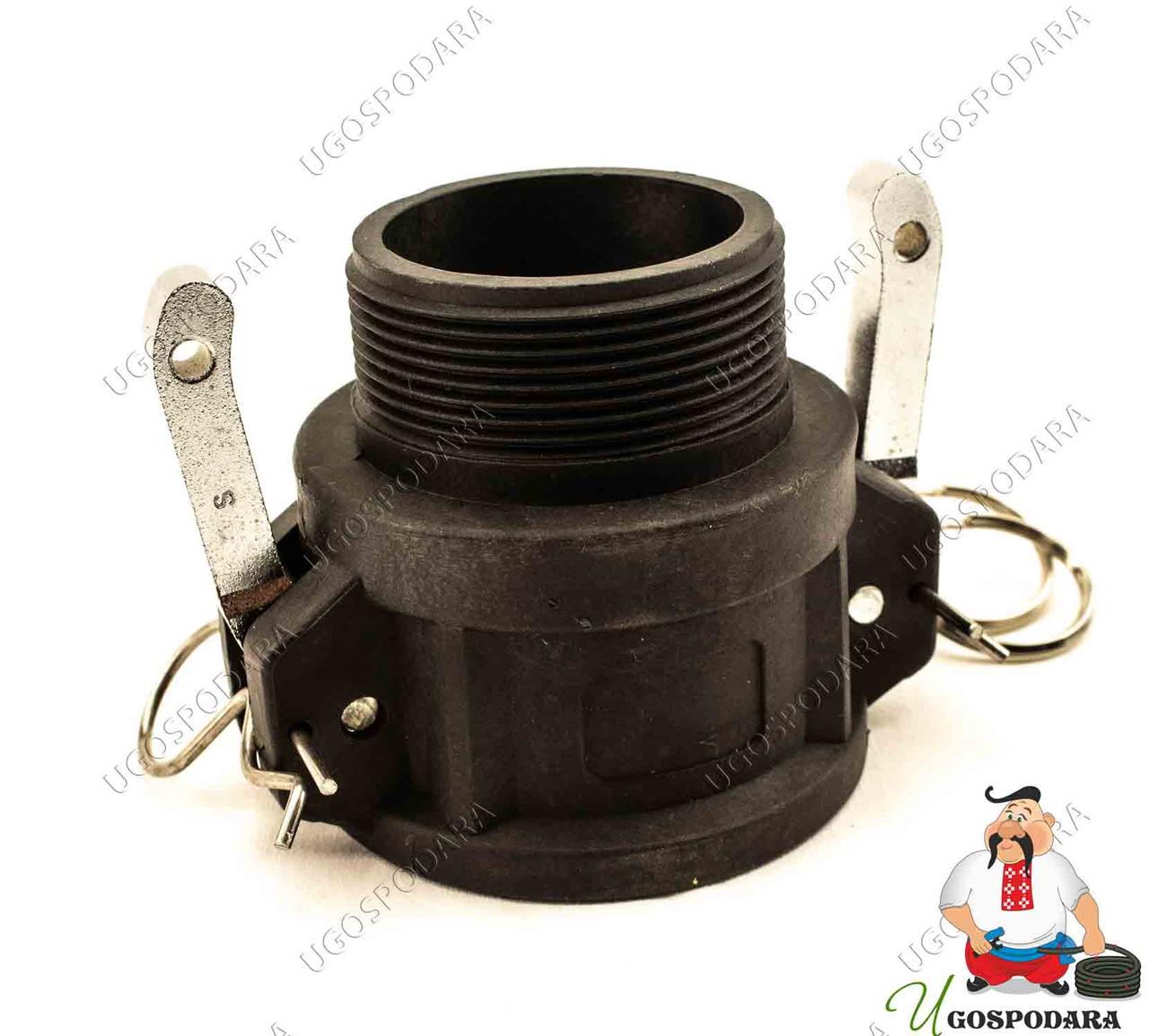 З'єднання Camlock тип B з зовнішньою різьбою 1 1/4" (1 1/4"), фото 1