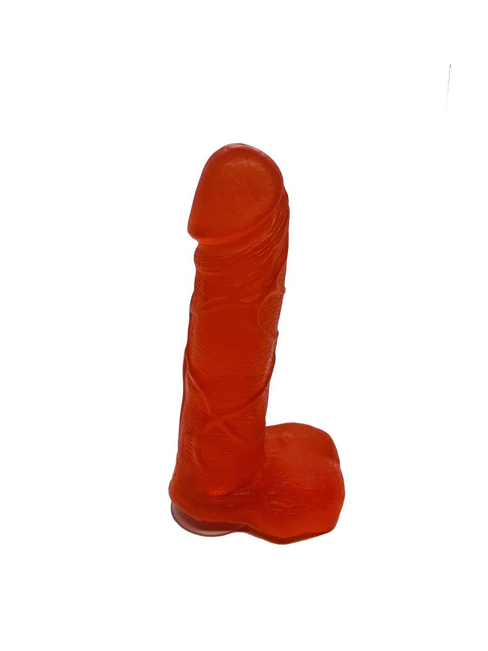 Крафтове мило-член із присоском "Чистий Кайф" Red, size M
