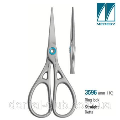 Хірургічні ножиці Ring lock 110 mm прямі .3596 (Medesy), фото 1