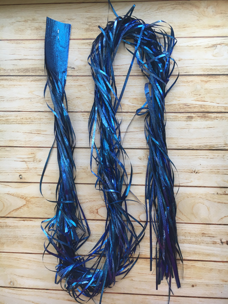 🔥 Вау! Синій Новорічний різаний дощик 1,2 м, голографічний