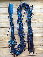 🔥 Вау! Синій Новорічний різаний дощик 80 см, голографічний