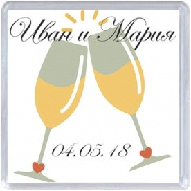 Весільний магнітик